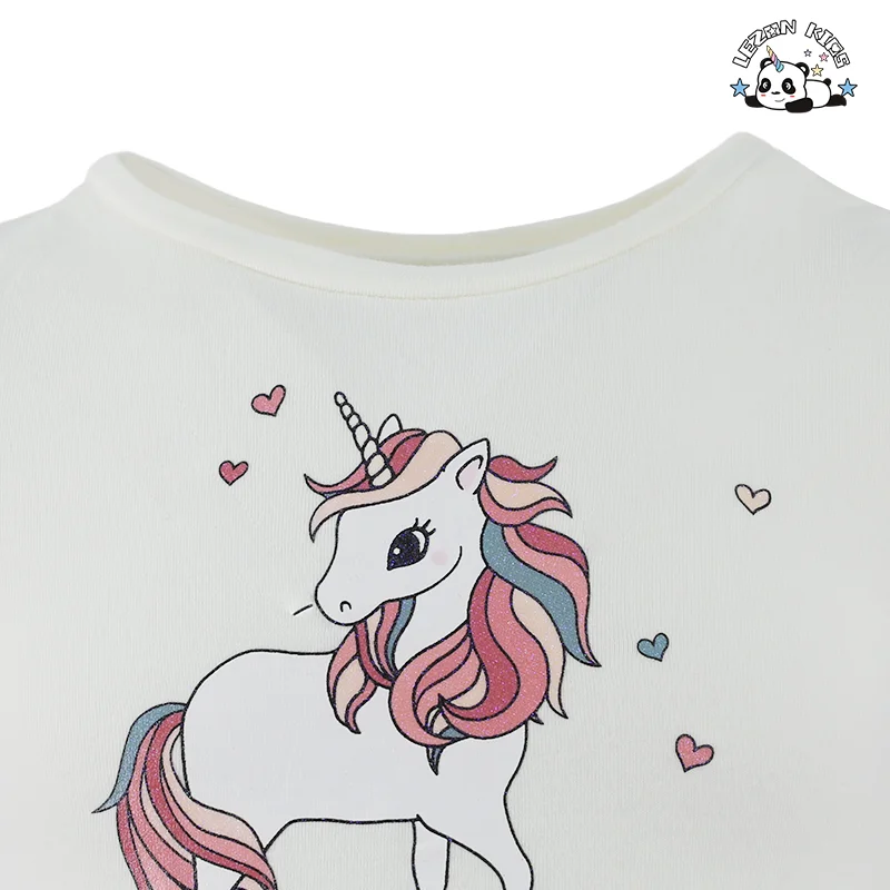 LEZONKIDS - OEM Customizable Party Kid Dress Summer Casual Short Sleeve O Neck Girls Sequin Dresses for 2-14T